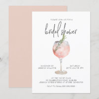 Elegante Cocktail Rosa Bubbly Brunch Bridal Shower