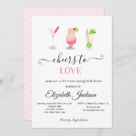 Invitación Elegante Cocktails Dotted Bridal Shower