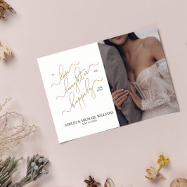 Invitación Elegante código QR 3 guión gráfico feliz para siem