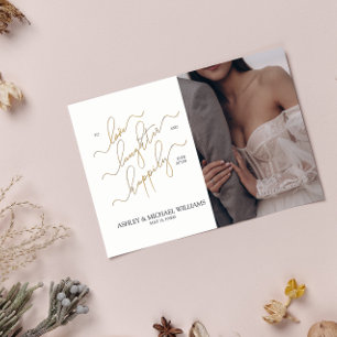 Invitación Elegante código QR 3 guión gráfico feliz para siem