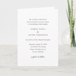 Invitación Elegante código QR boda clásica
