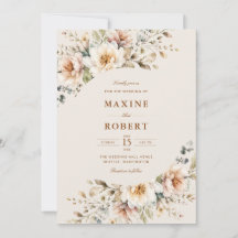 Elegante código QR de acuarela floral para boda co