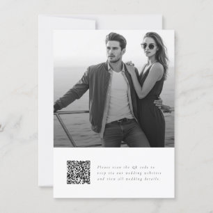 Invitación Elegante código QR de guión Boda con presupuesto p