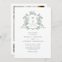 Elegante código QR de la Boda del Jardín Francés S