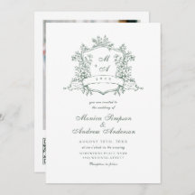 Elegante código QR de la Boda del Jardín Francés S