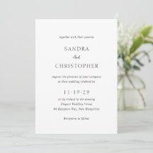 Elegante código QR en blanco y negro para boda mod