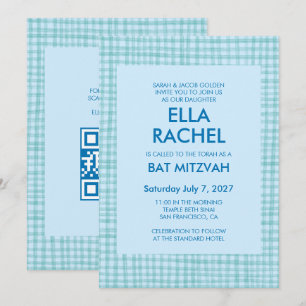 Invitación Elegante código QR personalizado moderno para Bar