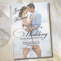 Elegante código QR RSVP Foto Boda moderno