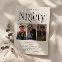 Elegante collage de fotos de la NOVENTA 3, cumplea