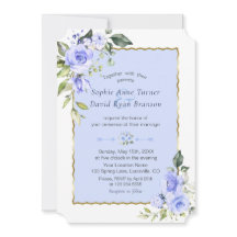 Elegante color de agua azul Boda azul de la Marina