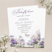 Elegante color de agua moderna mariposa besos bebé