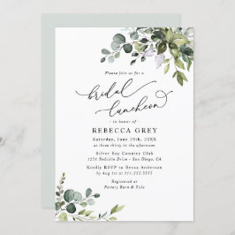 Invitación Elegante color de agua vegetación Bridal Luncheon