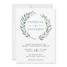 Elegante color de agua verde Boda rústico