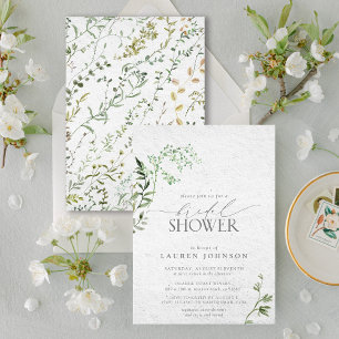 Invitación Elegante color de agua verde marea