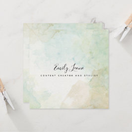 Invitación Elegante color de agua verde sabio