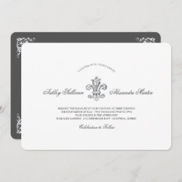 Invitación Elegante Combo Boda Fleur de Lis 2
