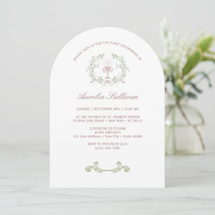 Invitación Elegante Comunión de Flores