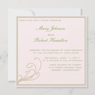 Invitación elegante con detalles de desplazamiento