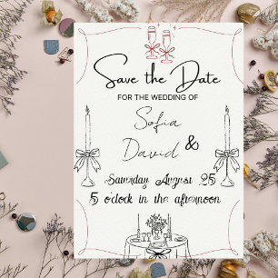Invitación Elegante con Velas, Impresiona a Todos boda