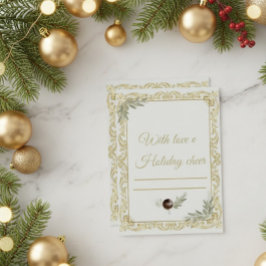 Invitación Elegante conjunto de papelería navideña barroca en