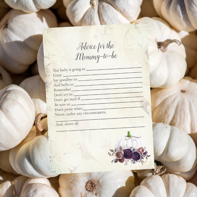 Invitación Elegante Consejo De Calabaza Blanca Para Que La Ma (Subido por el creador)