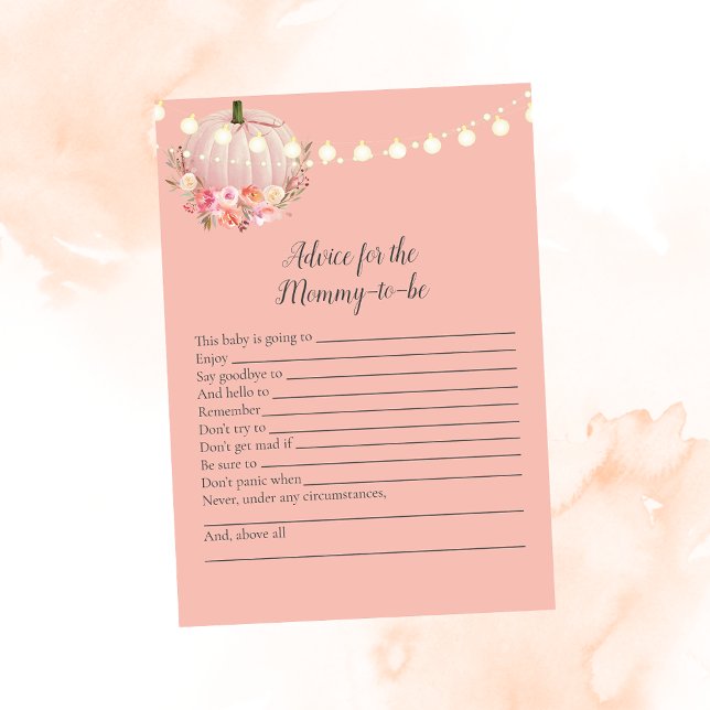 Invitación Elegante Consejo De Calabaza Para Mi Juego De Baby (Subido por el creador)