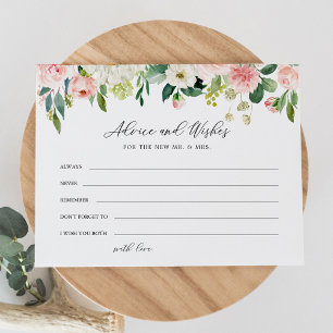 Invitación Elegante consejo y deseos florales para la ducha d