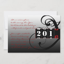 Invitación Elegante contraposición al Fiesta de Nochevieja