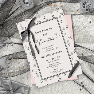 Invitación Elegante Coqueta Botánica Floral 30 cumpleaños