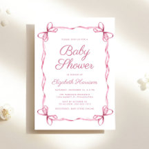 Elegante Coquette Bows Niña Rosa Ducha