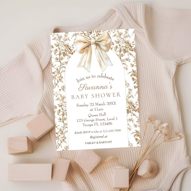 Invitación Elegante Coquette Chinoiserie Baby Shower (Subido por el creador)