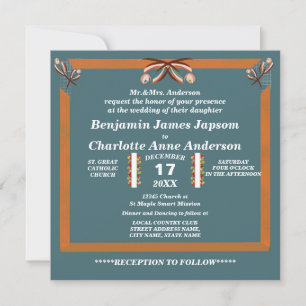 Invitación Elegante Corbata de Lazo Simple Personalizada Boda