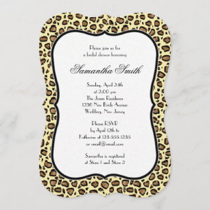 Invitación Elegante cortadora de novias para animales leopard