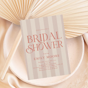 Invitación Elegante Country Club Stripes Bridal Shower