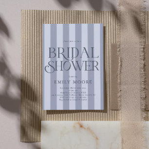 Invitación Elegante Country Club Stripes Bridal Shower