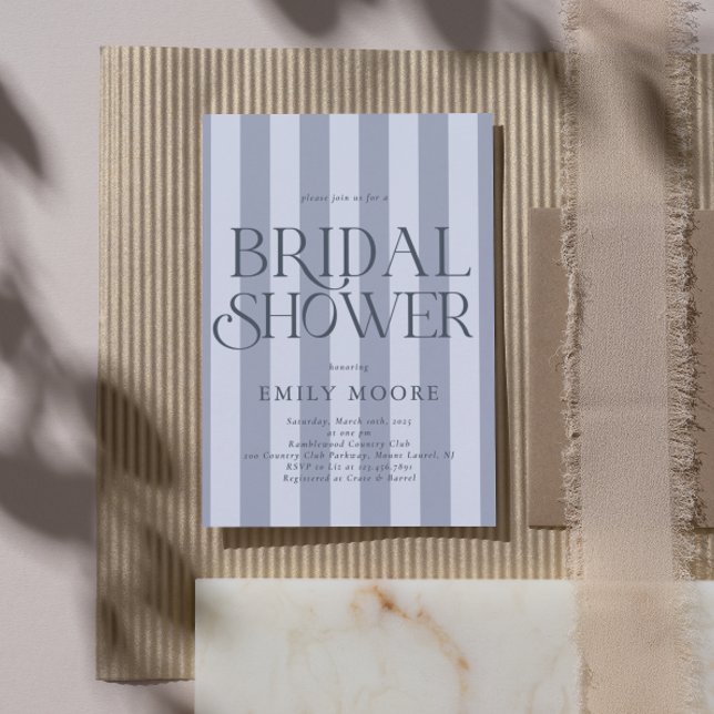 Invitación Elegante Country Club Stripes Bridal Shower (Subido por el creador)