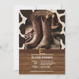 Invitación Elegante Cowgirl Boots Baby Shower
