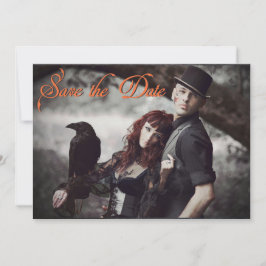 Invitación Elegante cráneo gótico de flores 3D Guardar la fec