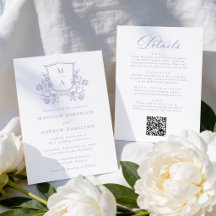 Elegante Cresta Floral Púrpura Todo en Uno para Bo