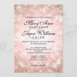 Invitación Elegante crisol de invierno espumoso cobre