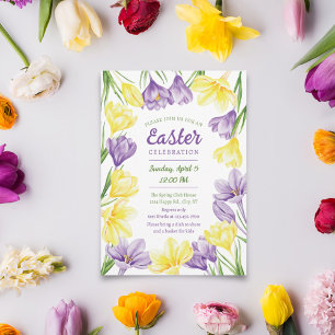 Invitación Elegante Crocus Crocus Easter