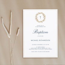 Elegante cruz de la marina de guerra de oro bautiz