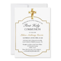 Elegante Cruz del Oro Primero Santa Comunión