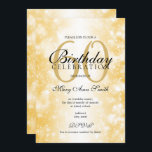 Invitación Elegante Cualquier Edad Fiesta de Cumpleaños Luces<br><div class="desc">Elegante planilla de invitación a la fiesta de cumpleaños número 30,  40,  50,  60,  70,  80,  90 y 100. Fácil de usar,  fácil de personalizar.</div>