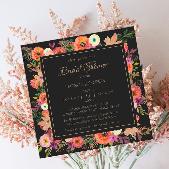 Invitación Elegante cuarto de baño con ducha de novia (Subido por el creador)