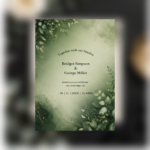 Invitación Elegante cuento de hadas de salvia botánico Boda e