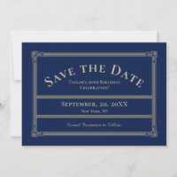 Elegante cumpleaños 50 aniversario Save the Date a