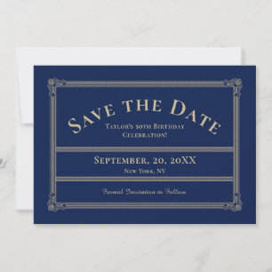 Invitación Elegante cumpleaños 50 aniversario Save the Date a