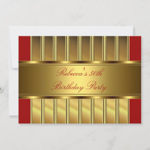 Invitación Elegante Cumpleaños 50 Evento de Fiesta de Cumplea