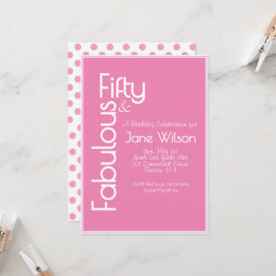 Invitación Elegante Cumpleaños 50 y Fabuloso